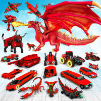 Police Dino Robot Car Games