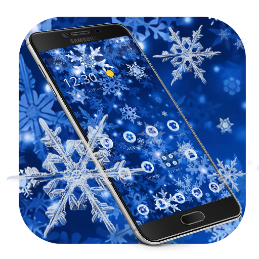 White Blue Glitter Snow Theme❄ icon