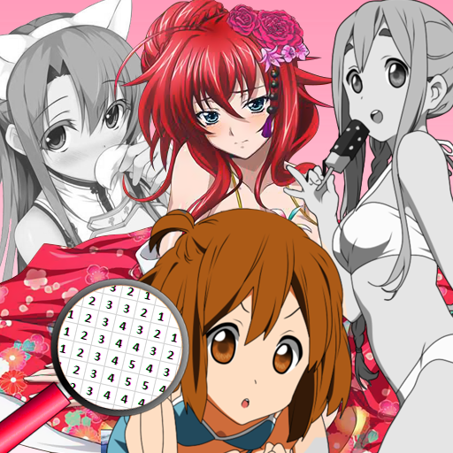 Anime Sexy Girl Bikini Color By Number For Adult icon