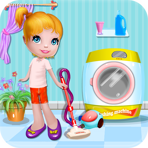 House Cleaning And Washing Helping Mom icon