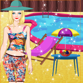 Summer Doll Dress up - Pool Cleaning &amp; Decorating icon