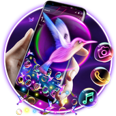 Glossy Neon Pigeon Gravity Theme icon