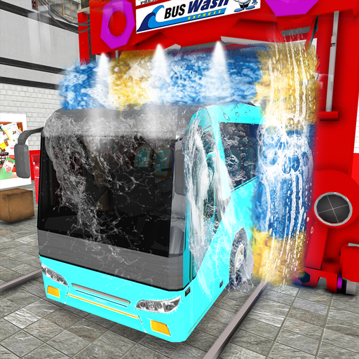 City Bus Wash Simulator: Gas Station Car Wash Game icon