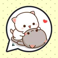 Mochi Mochi Peach Cat Wallpaper - Sticker Whatsapp