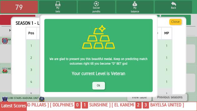 DBET Virtual Football League (simulation game) screenshot 14