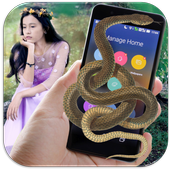 Snake in Phone Funny Joke icon