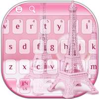 Pink Eiffel Tower Keyboard on 9Apps