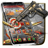 Bullet Gun Fire War Launcher Theme أيقونة
