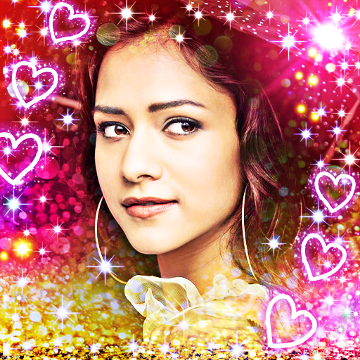 Glitter photo light effects icon