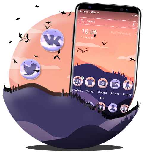 Mountains Painting Launcher Theme icon