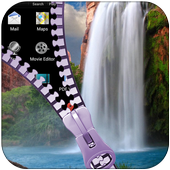 Waterfall Zipper Lock Screen icon