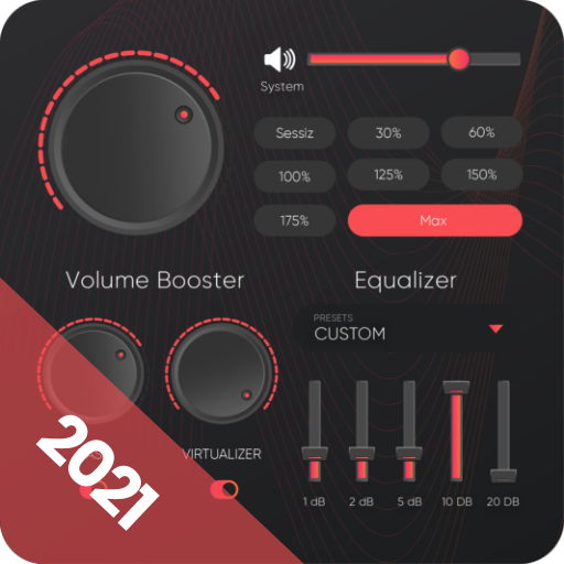 Equalizer, Volume Booster, Bass Booster आइकन