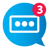 ikon Messenger untuk teks, video, pesan