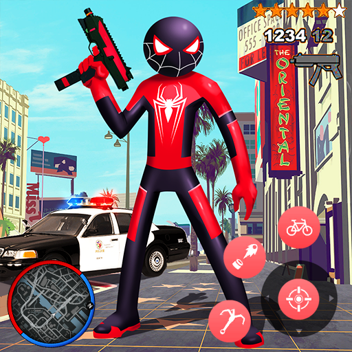 Amazing Superhero Stickman Rope Hero Gangstar icon
