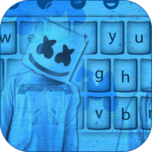 Blue DJ keyboard Theme icon