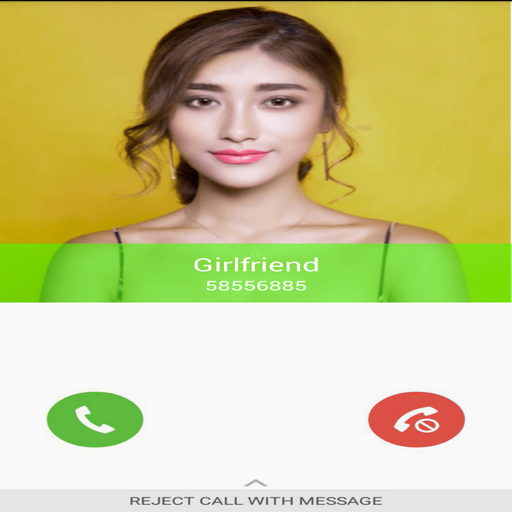 Fake call girlfriend icon