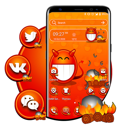 Orange Emoji Launcher Theme icon