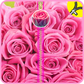 ikon Pink Roses Zipper Lock Screen