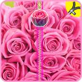 Pink Roses Zipper Lock Screen on 9Apps