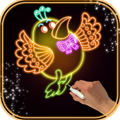 Glow Drawing Birds icon