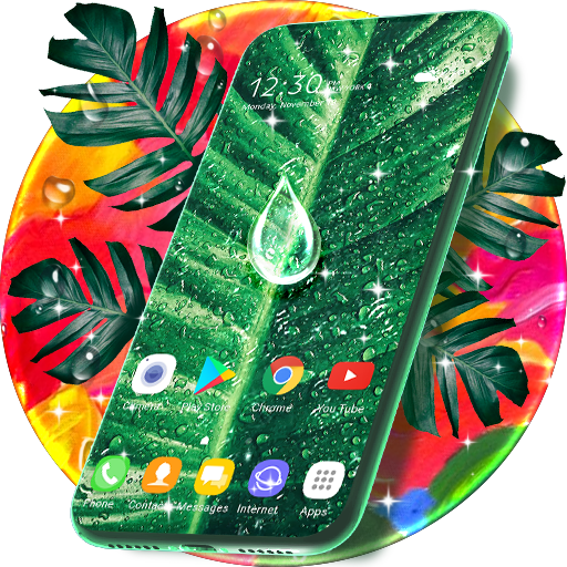 Tropical Rain Live Wallpaper &amp; Animated Keyboard icon