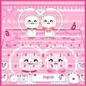 Pink Cute Kitty Cat Keyboard icon