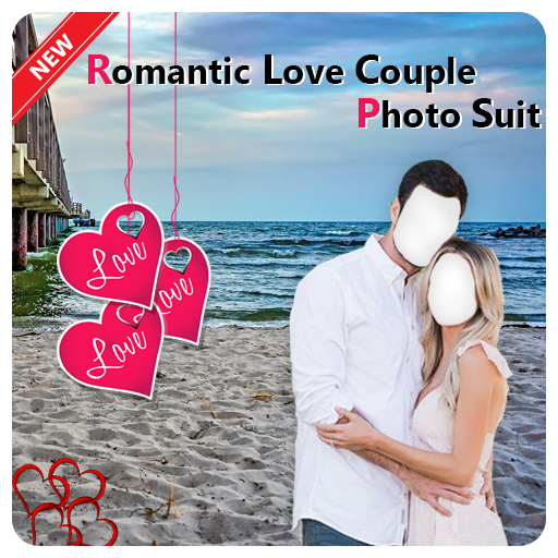 Romantic love couple Photo suit icon