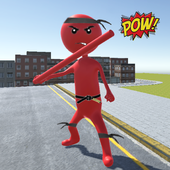 Stickman Rope Hero Sword Fighting- Crime Simulator icon