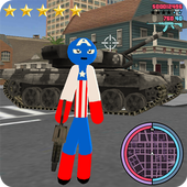 Stickman Capitaine Rope Hero icon