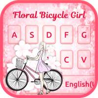 Floral Bicycle Girl Keyboard on 9Apps