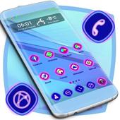 Blue Glass Launcher Theme icon