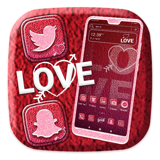 Love Red Launcher Theme icon