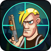 Zombie shooting icon