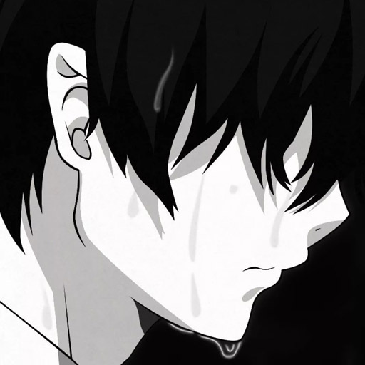 Sad boy anime wallpaper icon