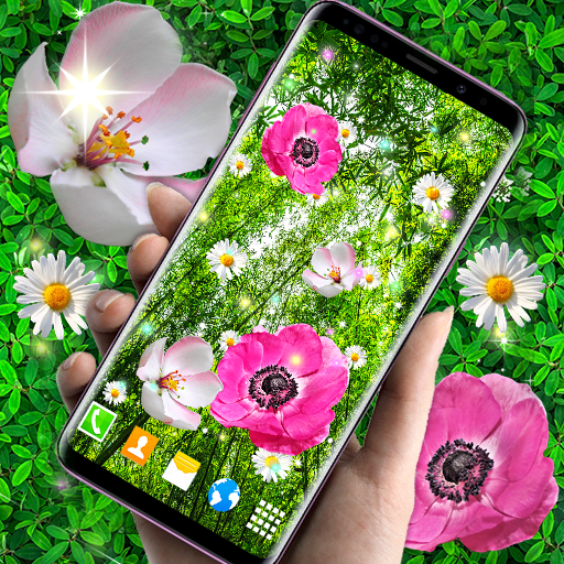 Pink Flower Live Wallpaper 🌺 Parallax Wallpapers icon