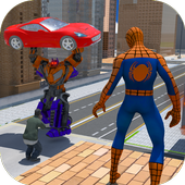 Spider Hero Vegas City Crime Battle-Robot Gangster icon