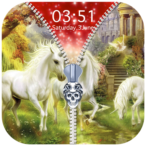 Unicorn Zipper Lock Screen icon