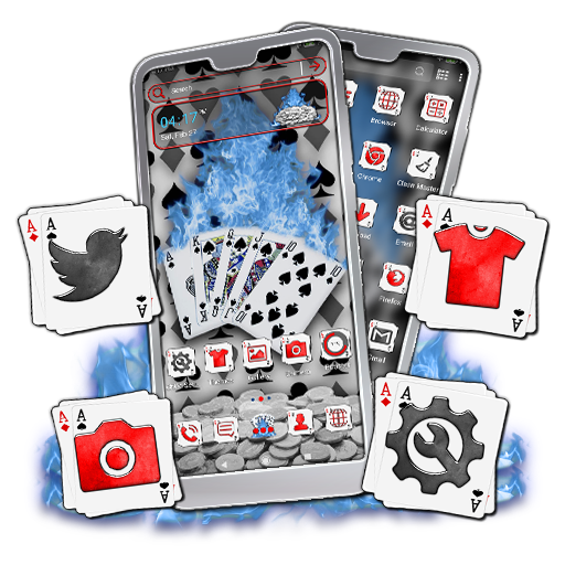 Flaming Play Cards Theme icon