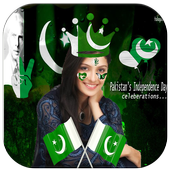 Pakistan Flag Face Maker-Pak Flag Stickers icon