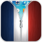France Flag Zipper Lock Screen icon