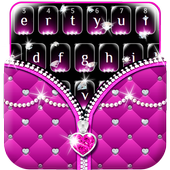 Pink Diamond zipper  keyboard icon