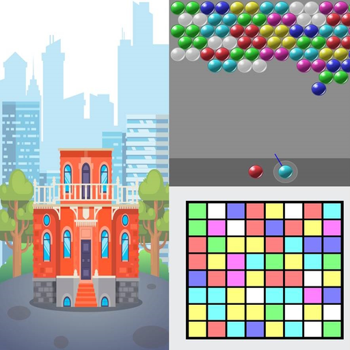 Nice 3 games , match3 , bubble and tower building icon