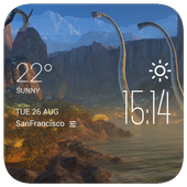 The dinosaur1 weather widget icon