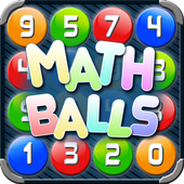 Math Balls. Number game icon
