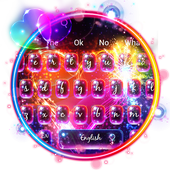 Multi Colour Neon Heart Keyboard Theme icon