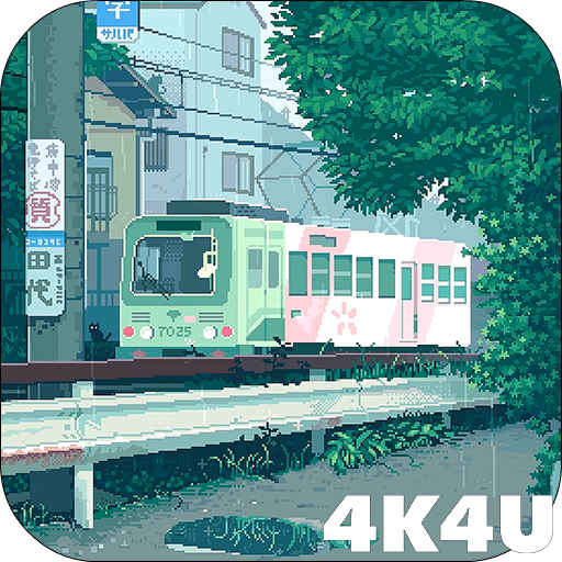 Rain Pixel Art 2D Live Wallpaper icon