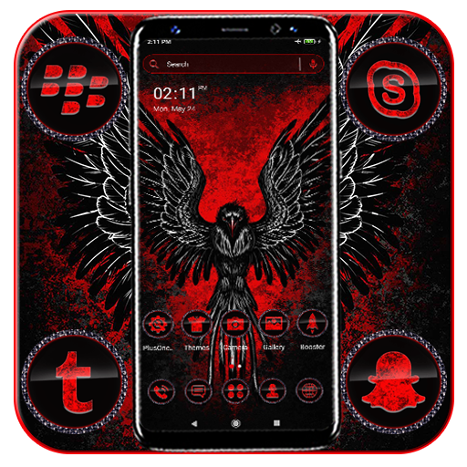 ikon Eagle Red Theme Launcher