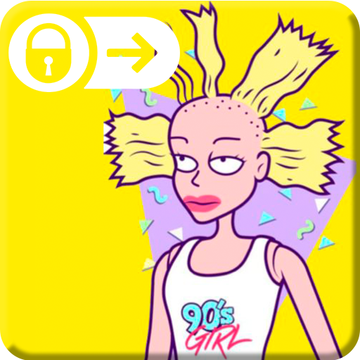 Girl Retro 90's Pop Art Teen Screen Lock icon