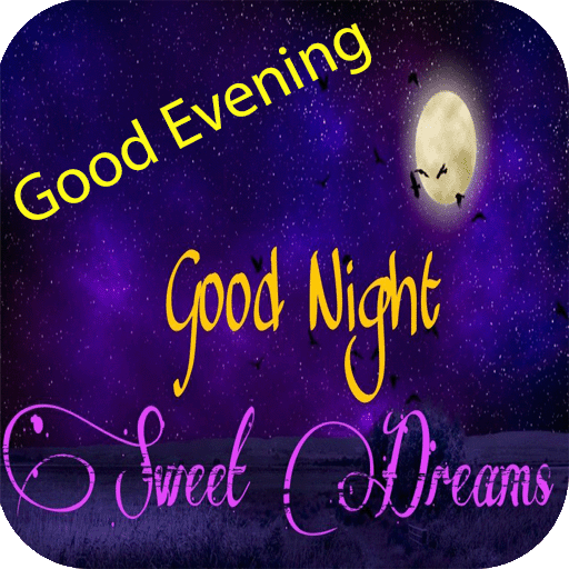 Good Evening and Night Images Gif With Messages иконка