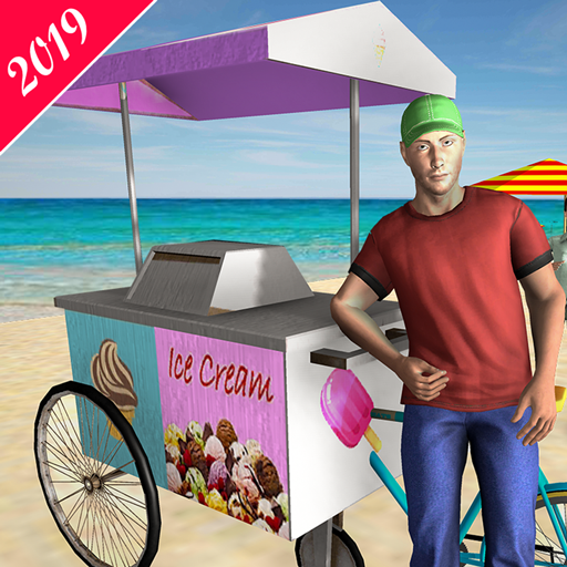 City Ice Cream Delivery Boy icon